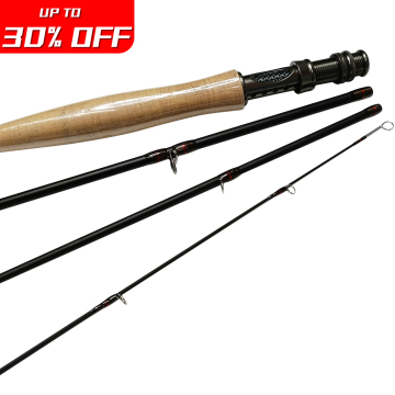 Khả năng mới 8FT 3/4 Rút câu cá bay 24T Sợi carbon AA Cork Tay cầm nhanh hành động 4 mảnh