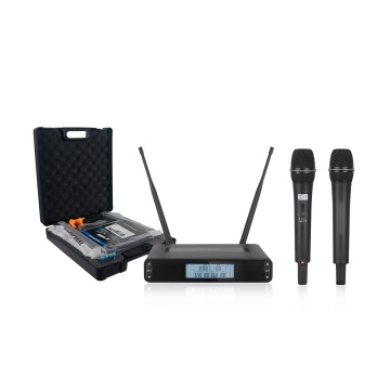 D1L UHF Microfono wireless 2 canali metallici per la chiesa/Conferenza/KTV/Stage
