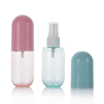 Eco-friendly travel size pet settiing pink mist spray bottle 30ml 50ml 100ml