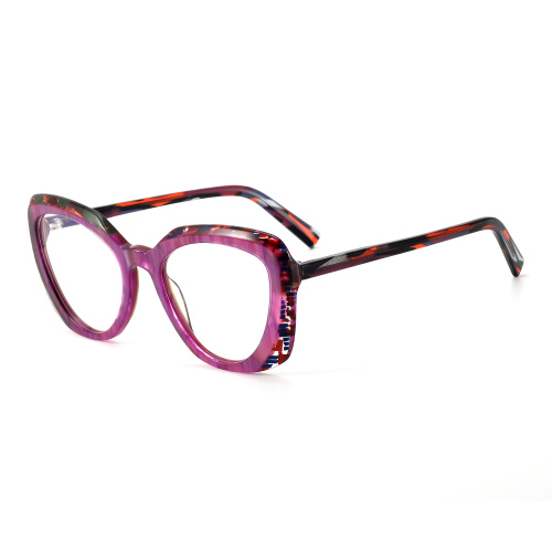 Lamination Acetate Frame For Woman Cat Eye Lamination Acetate Glasses Manufactory