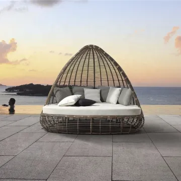Aluminium Outdoor Sun Lounger Rattan Chair