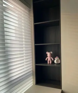 Triple-Shade Shangri-La Motorized Roller Curtain: Black Out Elegance and Automatic Sheer Blind
