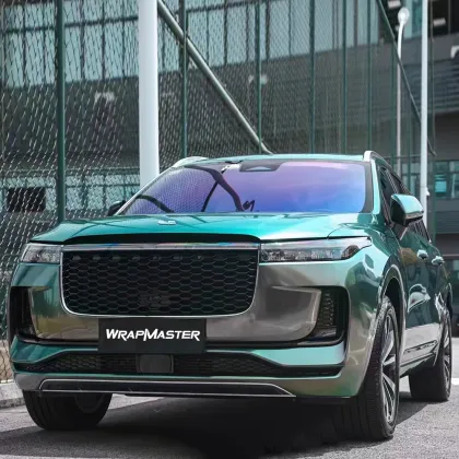 TSAUTOP ROHS PET Liner Super Micro Celadon Green Grey Car Wrap Vinyl Film