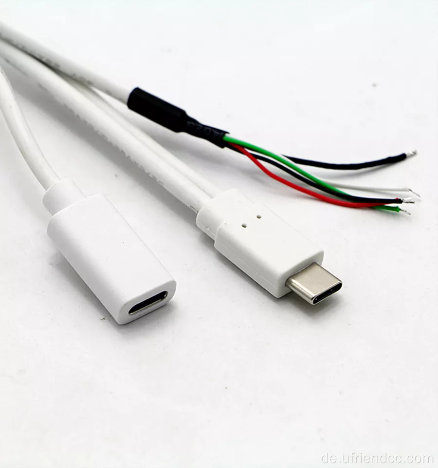 OEM/ODM -männlicher bis weiblicher USB -C -Verlängerungskabel