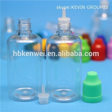50ml PET Round Empty Plastic Bottle with colorful childproof cap