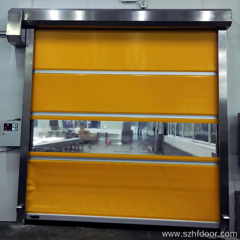 Fast rolling curtain automatic door