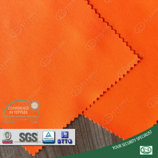 Yulong supply Oeko-tex 100 CP treatment flame retardant weaved fabric for safety workwear