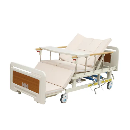multi-function adjustable nursing home care bed with toilet