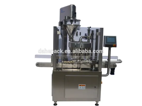Automatic Rotary Continuous Motion High Output Powder Jars Filling Machine