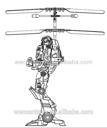 2.5CH RC Robot Helicopter with light RC battle robot with gyro