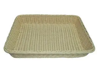 Square Handweaved PP Rattan Fruit Basket With Any PMS Color