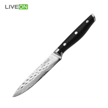 Coltello Utility Damasco con lama martellata da 5 pollici