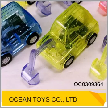 Mini simulation shining plastic excavator toy model pullback cars OC0309364
