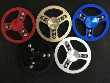 OEM Customize Free Sample Aluminum Alloy Fidget Hand Spinner Metal Anti Stress 360 Finger Spinner