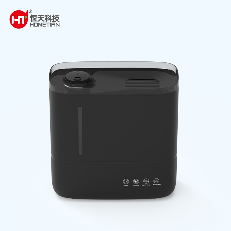 HONETIAN 7 colors night light humidity setting sleep mode remote control 4.0L capacity black colour indoor top fill humidifier