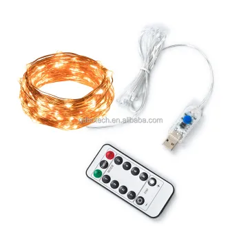 Indoor Outdoor Halloween Wedding Party Decorations outfit Garland Christmas remote control usb led copper wire String Lights