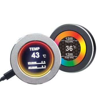 Smart Monitor per il dispositivo di raffreddamento dell'acqua CPU e RAM GPU - AIDA64 USB Connect, nero/argento