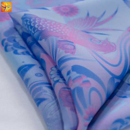 100% Kain Sifon Poliester Dicetak