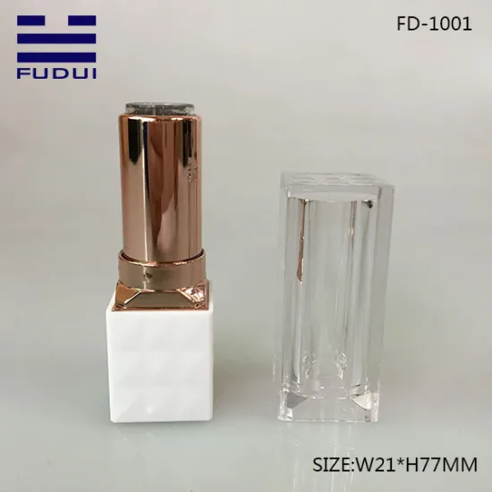 Transparent Cap Square Lipstick Tube Container In Stock