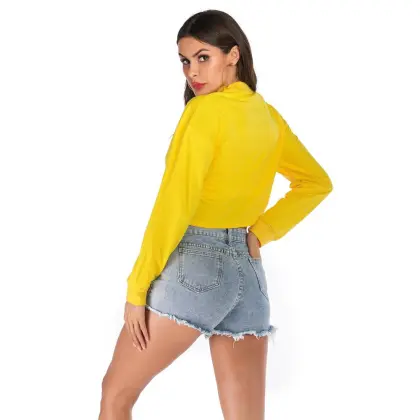 Customized Women's Embroidery Fashion Pullover Sweatshirt