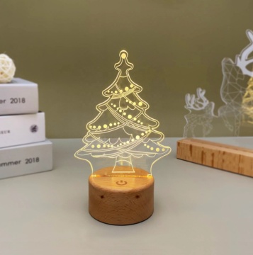 Motivo 3D Lampada notturna acrilica - Regalo di decorazione natalizia