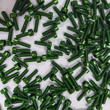 10 piece Aluminium Screws 7075er m5x10 with 3mm 6-Socket Alloy Bolts Green PW