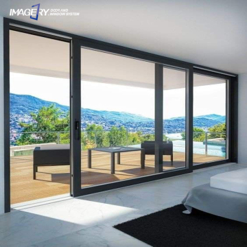 Chinese Style Aluminum Alloy Sliding Glass Door with Fiberglass Screen Netting