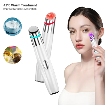 LED Red Light Therapy Eye Massager Wand for Anti-Aging and Puffiness Reduction