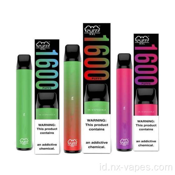 Kualitas vape puff xxl 1600 puffs