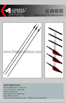 Wholesale Linkboy LBA009-4A Carbon arrow for Recurve bow archery arrow for hunting 3 plastic vane
