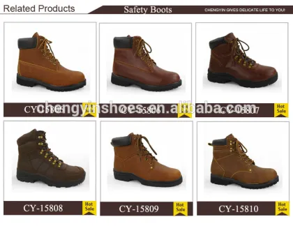 waterproof geniune Leather steel toe with steel middle sole Loggers boots