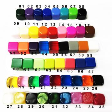 Kosong DIY 6 sisi dadu dalam pelbagai saiz dan warna