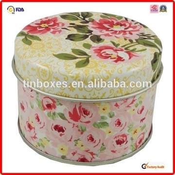 wholesale colored round small candle tin box