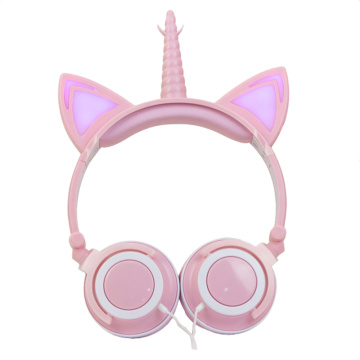 Cadeau populaire Oreilles de chat mignon Nouveau casque filaire