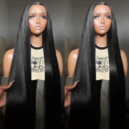 GS 40-Inch Pre-Pluck HD Human Hair Lace Front Wigs for Black Women