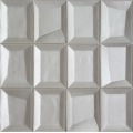 Rectangle white color 3D glass mosaic