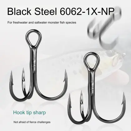 Black King Kong Three-Hook 6062 Reinforced Luya Anchor Fish Hook