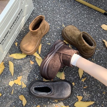 2024 Women's Chunky Snow Boots: Fleece Lined, Non-Slip, and Warm