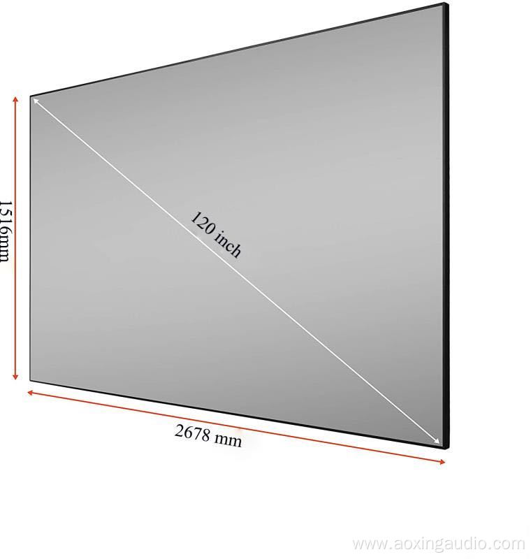 Ambient Light 120" 8K fixed frame projector screen