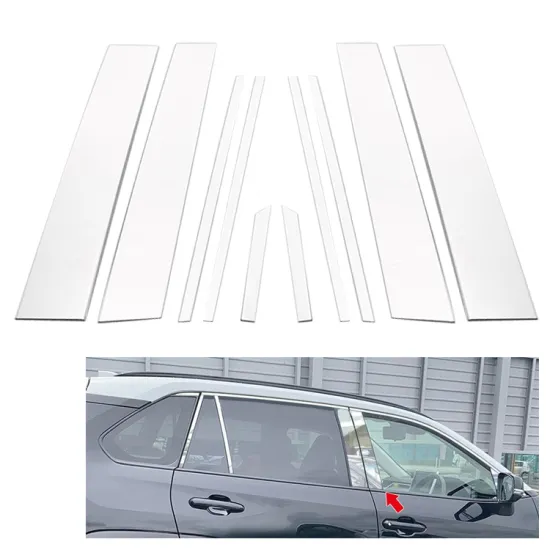 Stainless Steel Window Pillar Cover Garnish for Toyota Rav4 XA50 - 2019 Car Accessories
