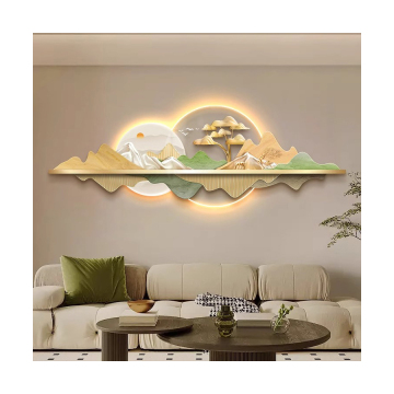 Moderne decorazioni artistiche a parete a led di lusso per soggiorno