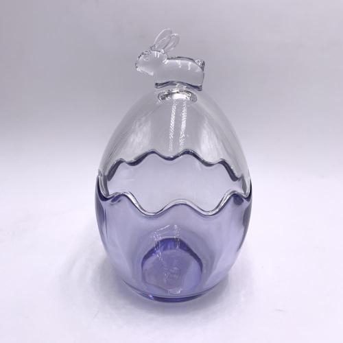 egg shaped glass candy jars