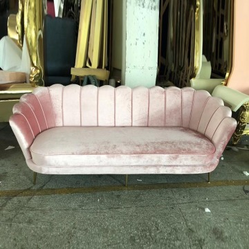 Antique Pink Solid Loveseat for Weddings and Hotel Rentals
