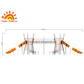 Structure extérieure de terrain de jeu de parc avec la glissière pour des enfants