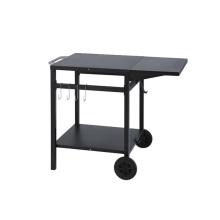 BBQ Grill For Cart Table Multifunctional Kitchen Cart with Double-Shelf Versatile Grilling Table Outdoor Movable Dining Cart Trolley Manufactory
