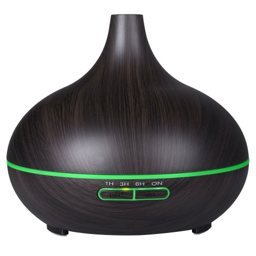 400ml wood grain cool mist air humidifier for office