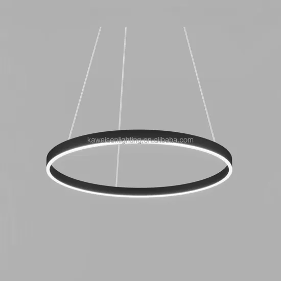 Black Aluminum Lighting Fixtures: 450mm Diameter, 32W LED Circular Ring Light for Stairways and Pendants