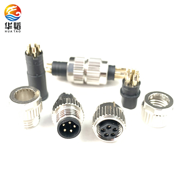 M8 waterproof 5P male and female cable end connectors