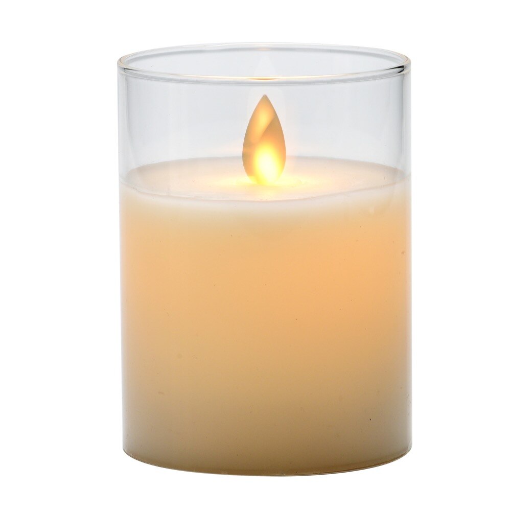 Ρεαλιστικές μπαταρίες LED Flameless Glass Candles με απομακρυσμένο