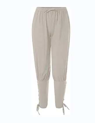 Men's Medieval Trousers with Striped Pirate Trousers